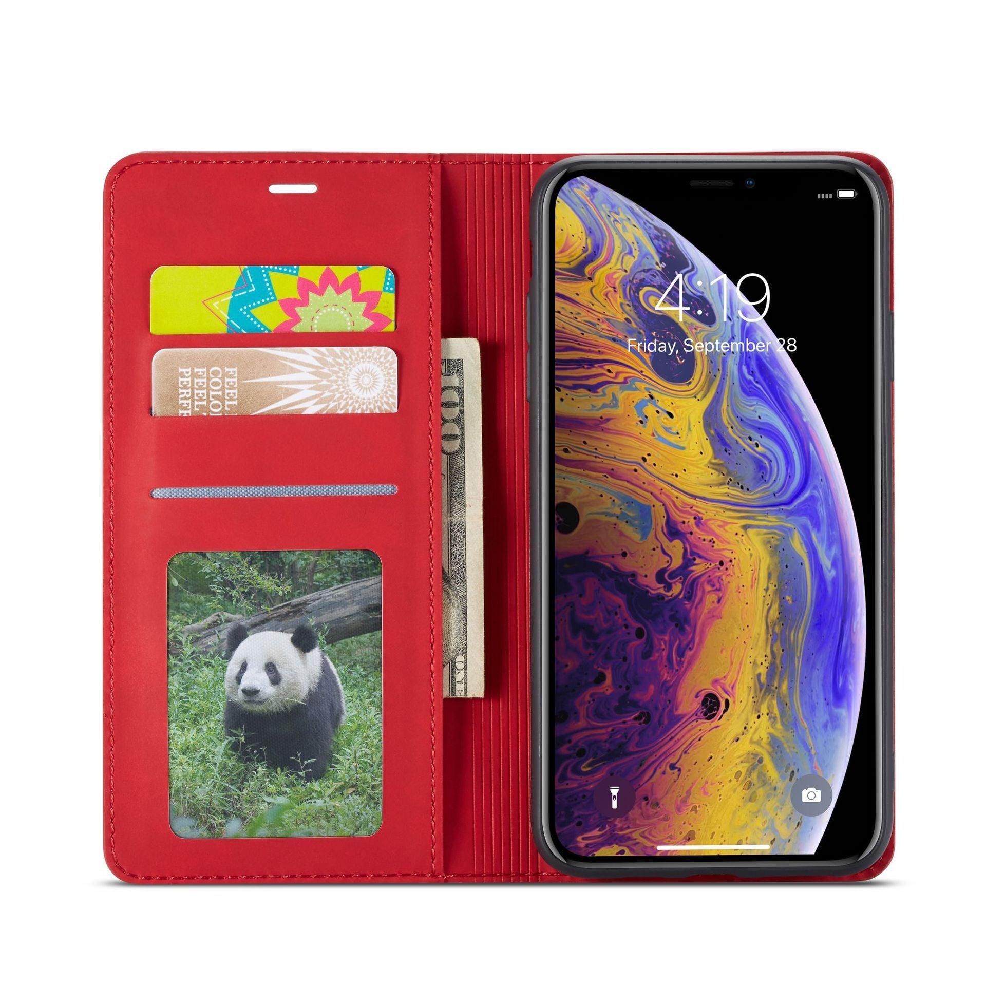 JMT-271626 Universal Clamshell Phone Case with Magnetic Suction for Apple and Samsung Devices