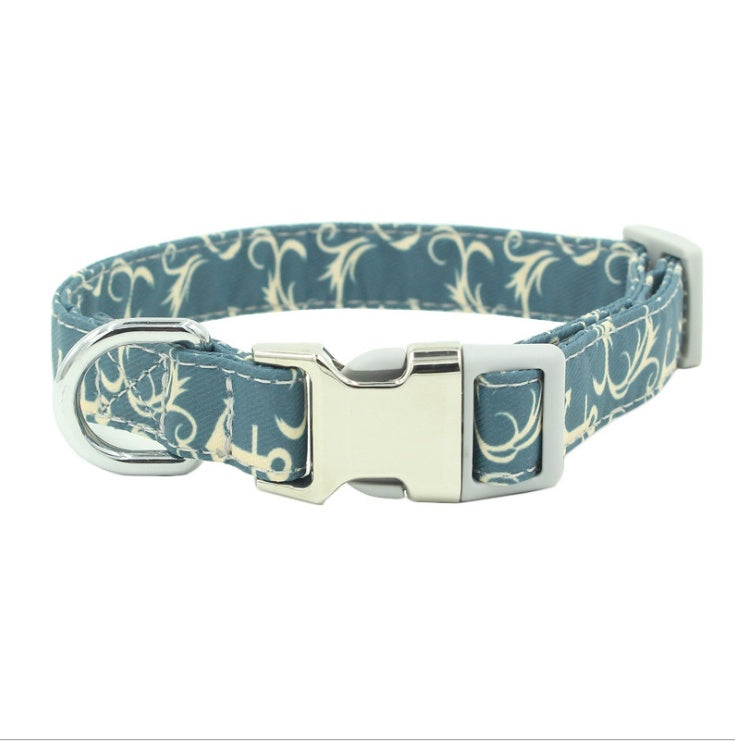 JMT-271946 Comfortable Polyester Flower Pattern Cat Collar with Adjustable Sizing Options