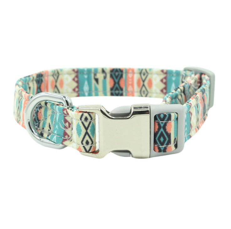 JMT-271946 Comfortable Polyester Flower Pattern Cat Collar with Adjustable Sizing Options