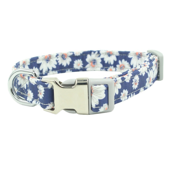 JMT-271946 Comfortable Polyester Flower Pattern Cat Collar with Adjustable Sizing Options