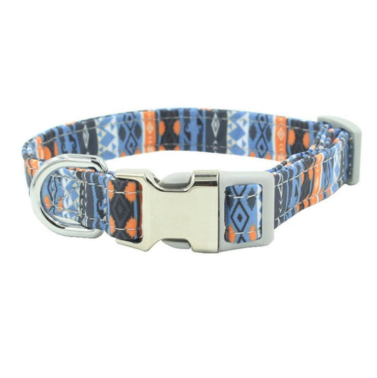 JMT-271946 Comfortable Polyester Flower Pattern Cat Collar with Adjustable Sizing Options