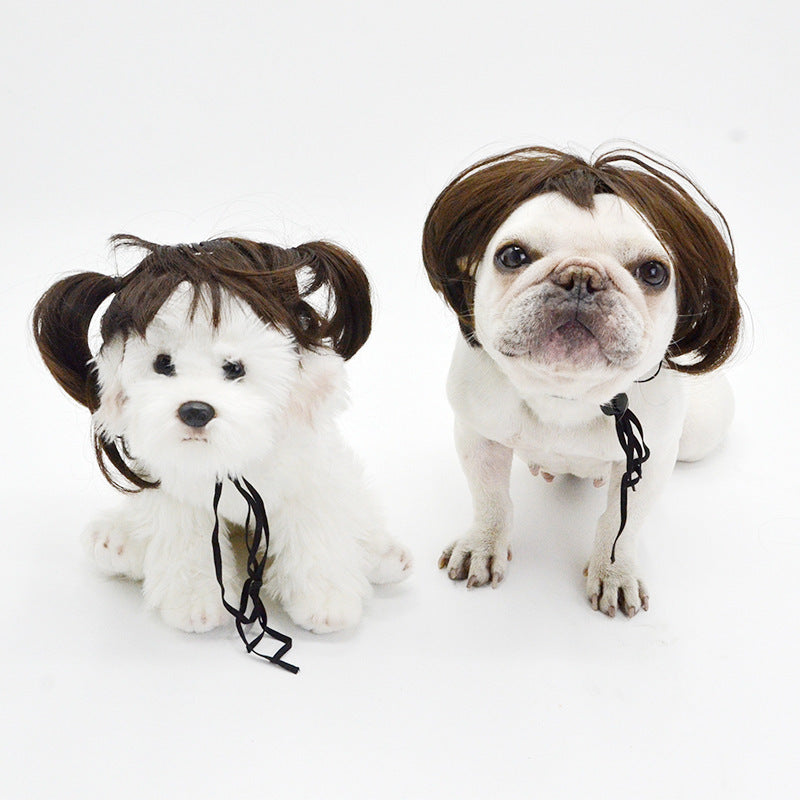 JMT-272074 Cosplay Tool Wig for Dogs - Free Size Polyester Material, 45g Weight, 15x25cm Packing Size