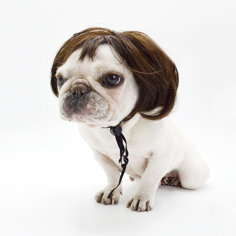 JMT-272074 Cosplay Tool Wig for Dogs - Free Size Polyester Material, 45g Weight, 15x25cm Packing Size