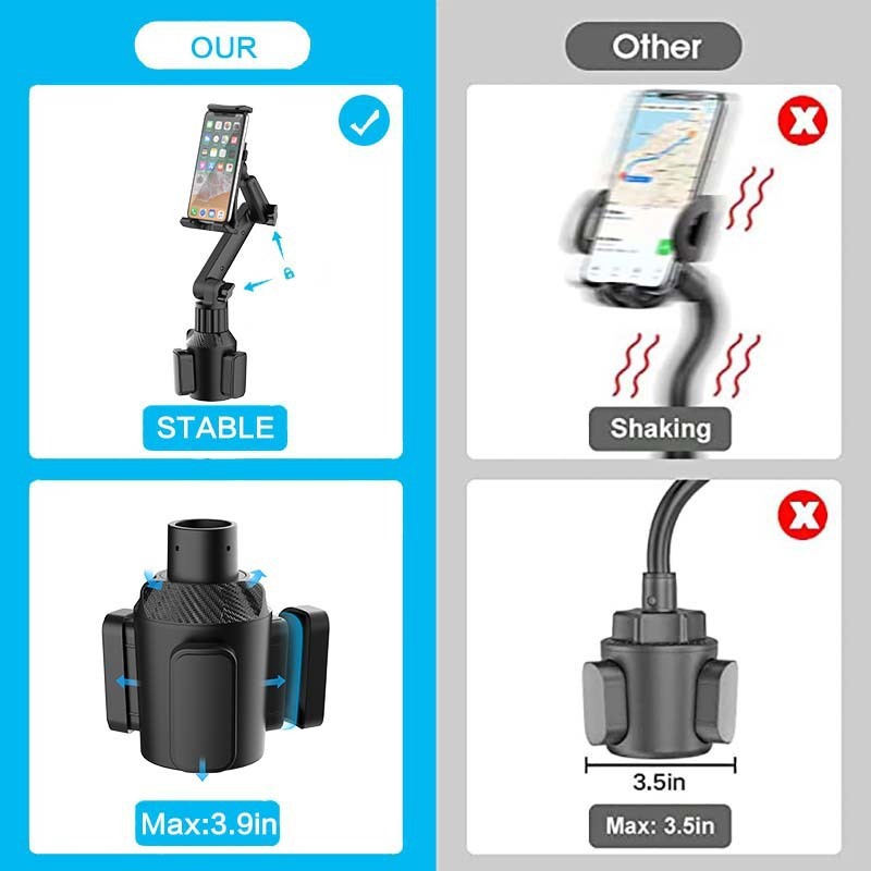 JMT-272138 Universal Car Tablet and Mobile Phone Holder for Cup Holders