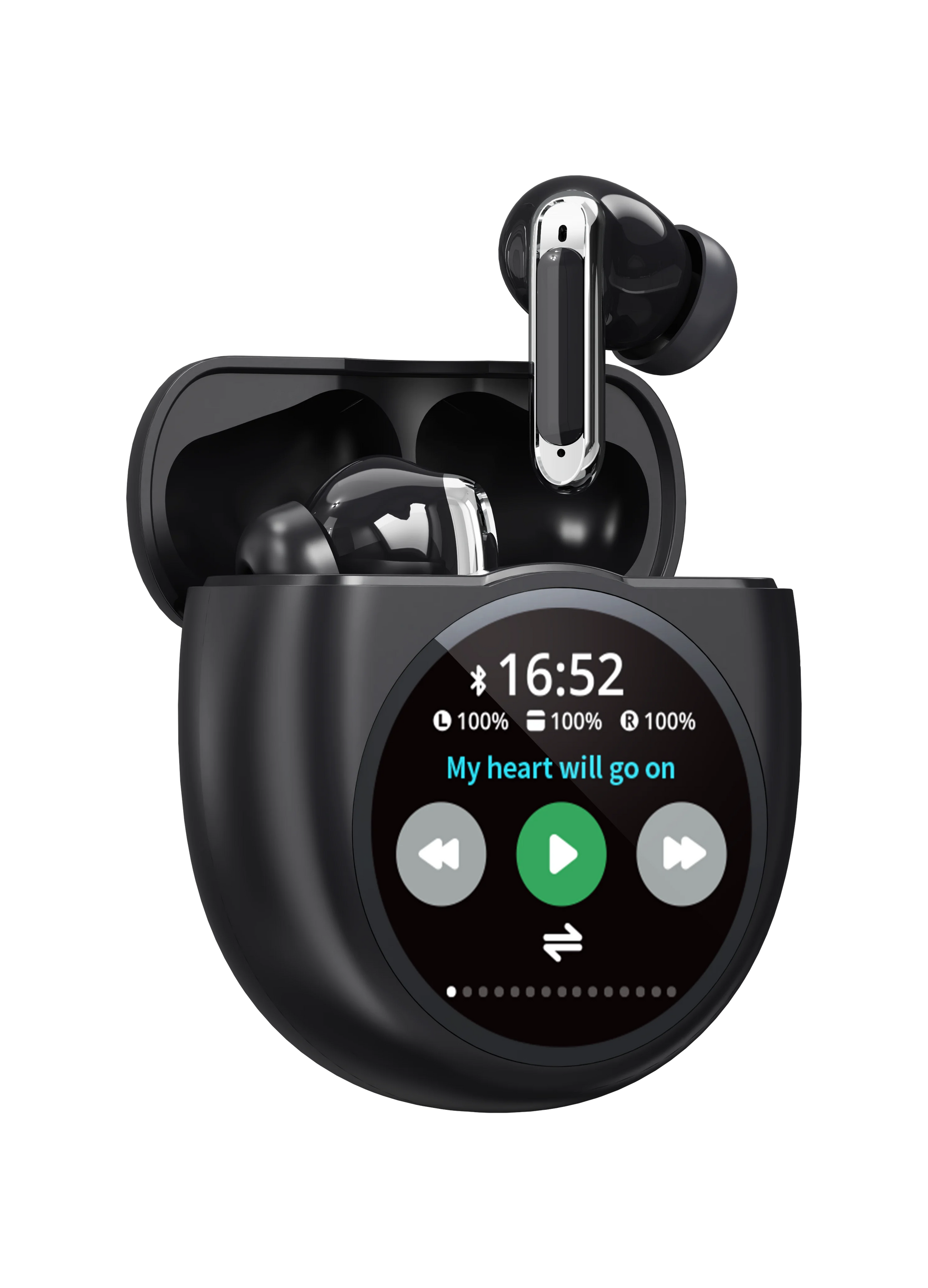 JMT-272458 YX35 Wireless Earbuds with Active Noise Cancellation, Smart Screen, and LED Battery Indicator
