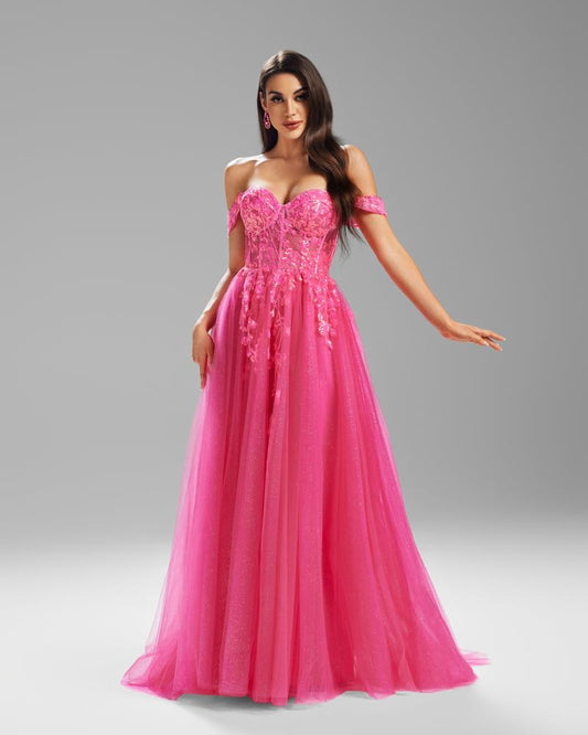 JMT-272842 Elegant Pink Evening Dress for Special Occasions - Model SH0002