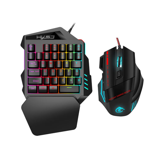 JMT-272906 Single-Hand USB Gaming Keyboard Left-Hand Glove with Backlight and Waterproof Features