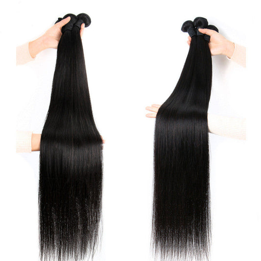 JMT-272970 Long Peruvian Real Hair Wig - Smooth, Straight, Dyeable and Ironable Options