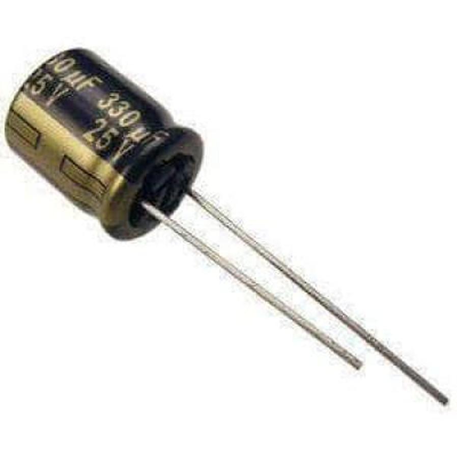 JMT-273098 25V 1000uF FM Electrolytic Capacitor - Diameter 12.5mm x Height 20mm, 105°C Temperature Rating