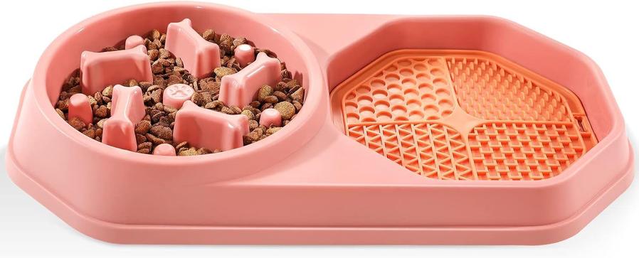 JMT-273418 Interactive Slow Feeder Dog Bowl for Healthy Eating and Weight Management, Non-Slip Design, Easy to Clean