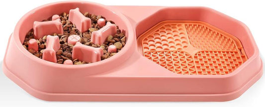 JMT-273418 Interactive Slow Feeder Dog Bowl for Healthy Eating and Weight Management, Non-Slip Design, Easy to Clean