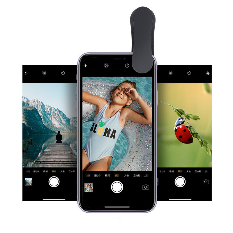 JMT-273610 Three-in-One Mobile Phone Lens - Wide-angle, Macro, Fisheye Functions