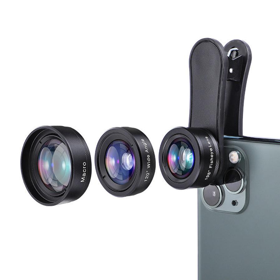 JMT-273610 Three-in-One Mobile Phone Lens - Wide-angle, Macro, Fisheye Functions