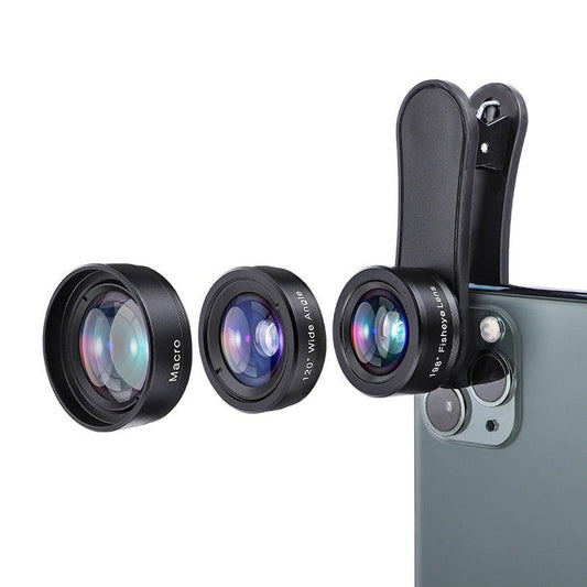JMT-273610 Three-in-One Mobile Phone Lens - Wide-angle, Macro, Fisheye Functions