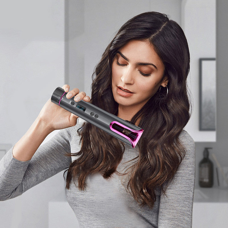 JMT-273738 Smart Wireless LCD Automatic Curling Iron with Tourmaline Ceramic Technology for Effortless Curls