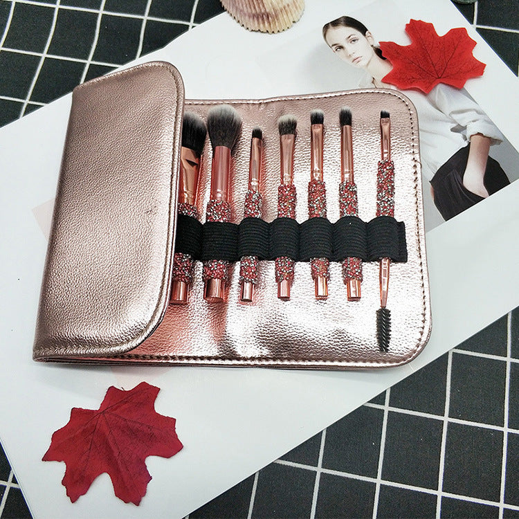 JMT-273866 Colorful 10-Piece Makeup Brush Set with Nylon Hair for Eyes, Cheeks, and Lips