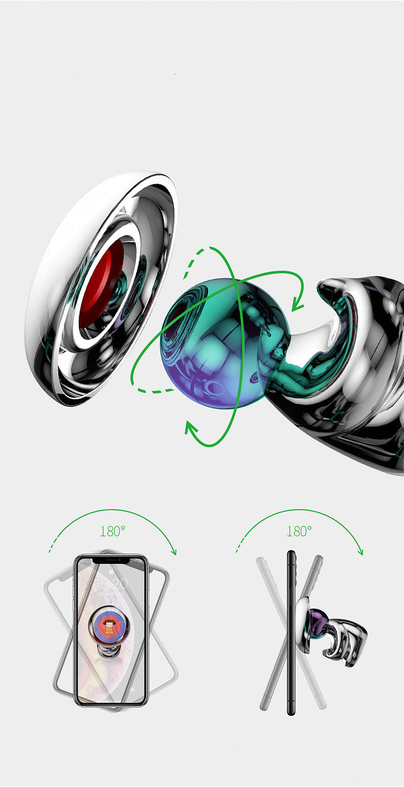 JMT-274442 Rotating Magnetic Holder for Meditation, Compatible with All Phones - Space Silver, Tyrant Gold, Wisdom Black
