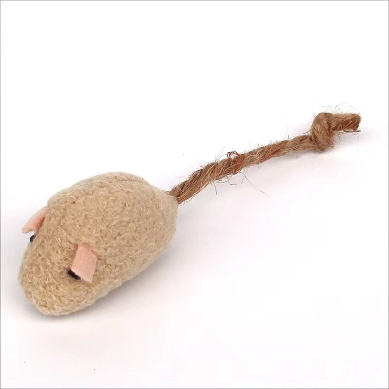 JMT-274890 Interactive Plush Cat Toy - Simulation Little Mouse for Fun and Scratch Resistance, Various Colors Available