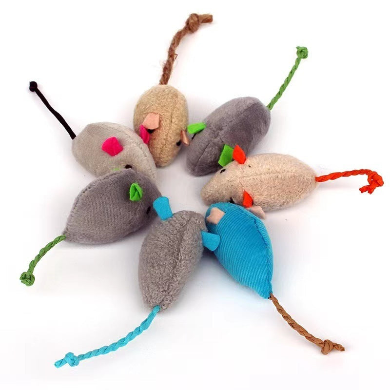 JMT-274890 Interactive Plush Cat Toy - Simulation Little Mouse for Fun and Scratch Resistance, Various Colors Available