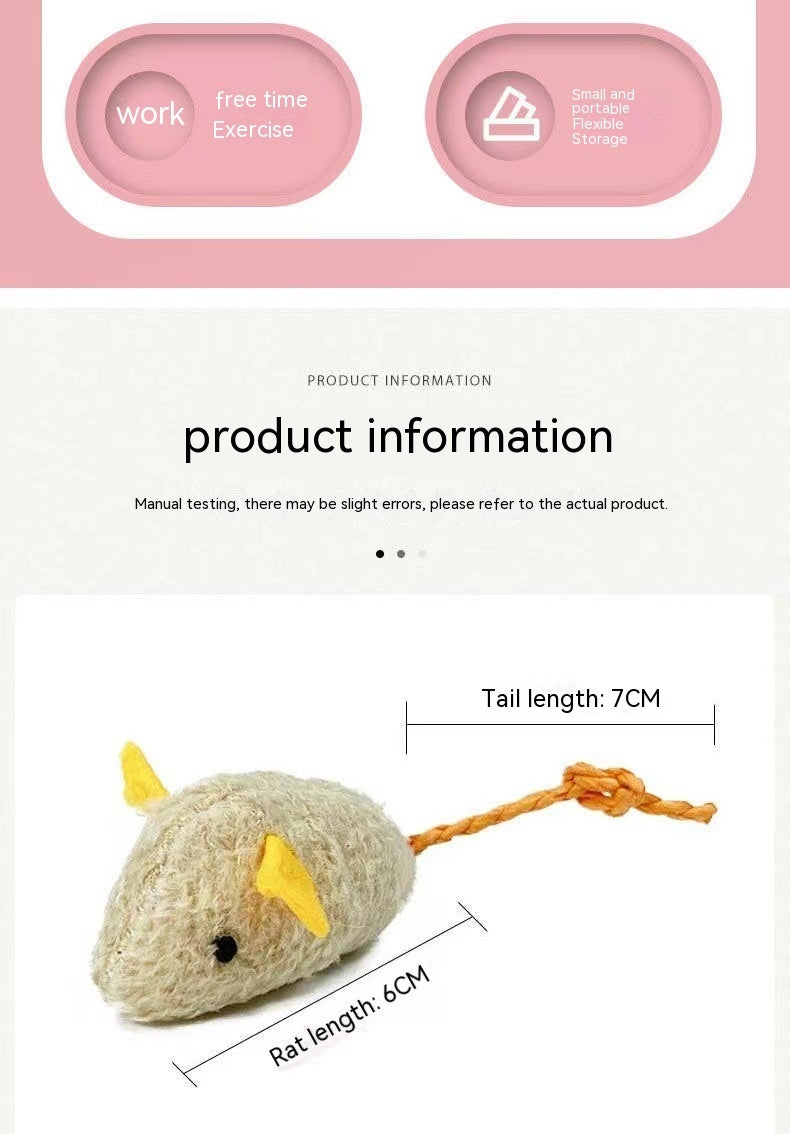 JMT-274890 Interactive Plush Cat Toy - Simulation Little Mouse for Fun and Scratch Resistance, Various Colors Available