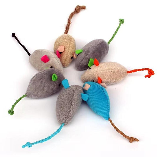 JMT-274890 Interactive Plush Cat Toy - Simulation Little Mouse for Fun and Scratch Resistance, Various Colors Available