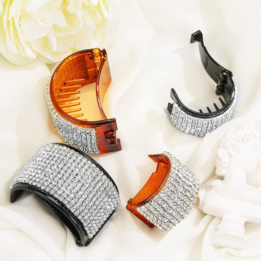 JMT-275274 Diamond Rhinestone Geometric Ponytail Clip for Stylish Hair Accessories