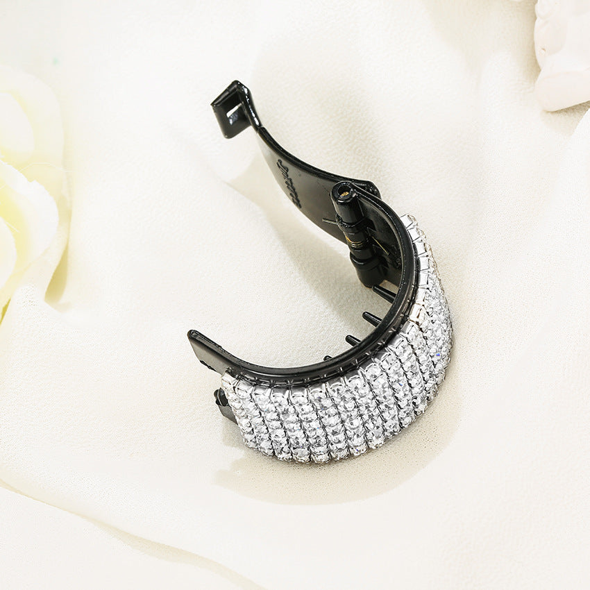 JMT-275274 Diamond Rhinestone Geometric Ponytail Clip for Stylish Hair Accessories