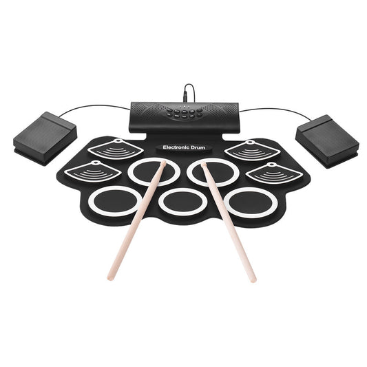 JMT-275722 Foldable Silicone Electric Drum Pad with 12 Demo Songs and 7 Drum Sounds