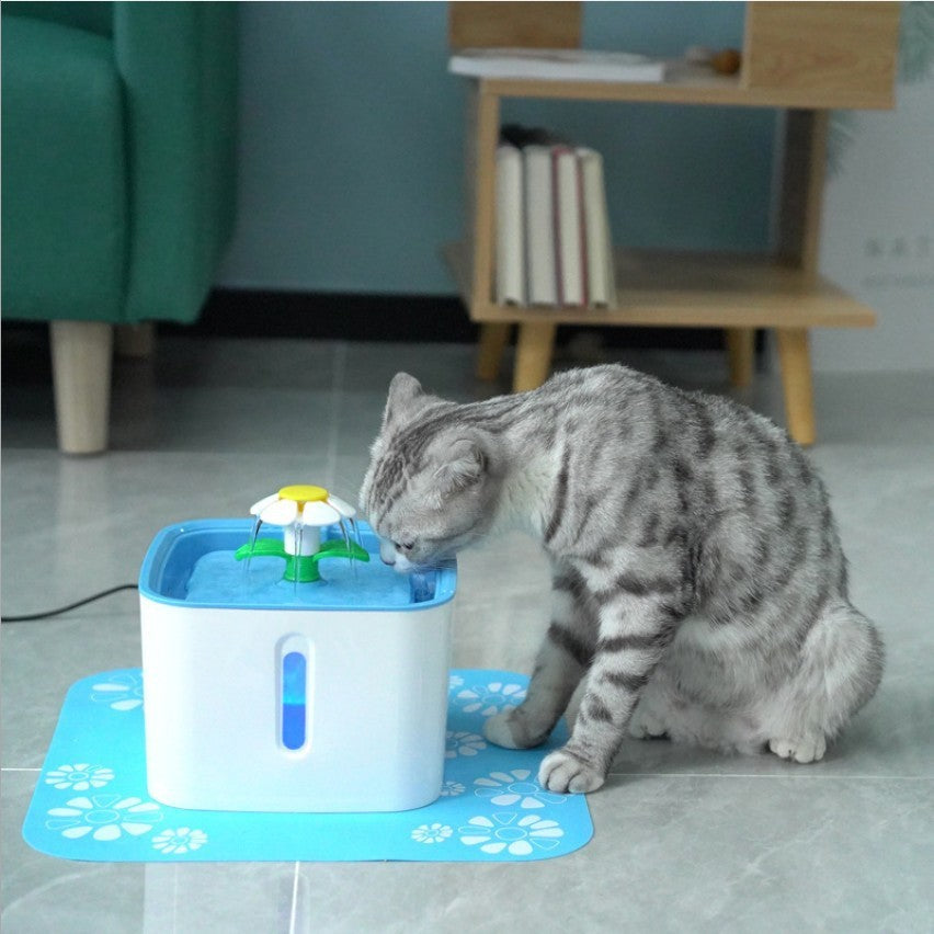 JMT-275914 Pet Electric Circular Water Dispenser 2.5L with USB LED Indicators for Clear Water Monitoring