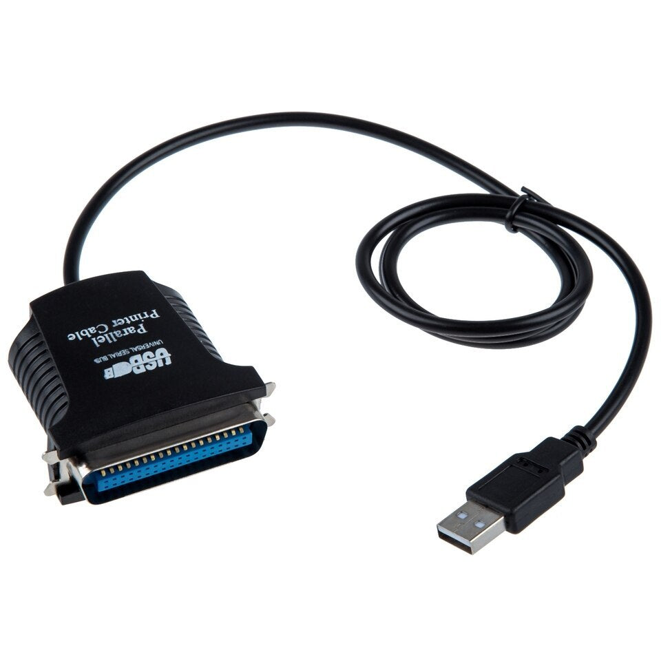 JMT-275914 USB to 1284 Parallel Printer Cable, 0.8M Black Plug and Play Solution for Printer Connectivity