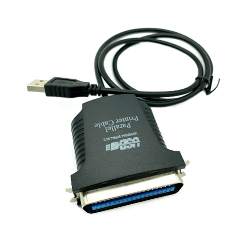 JMT-275914 USB to 1284 Parallel Printer Cable, 0.8M Black Plug and Play Solution for Printer Connectivity