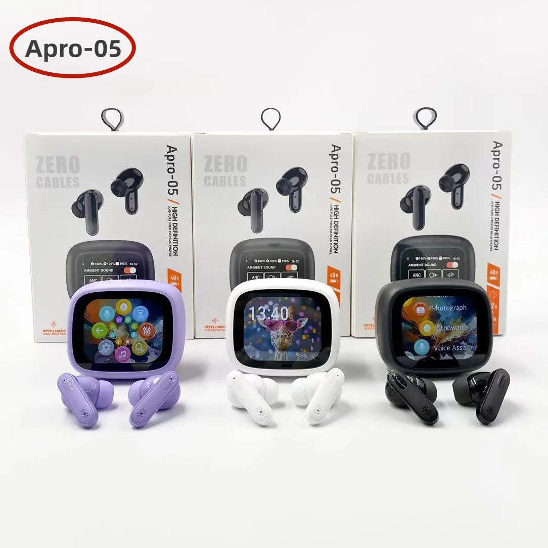 JMT-275914 Wireless In-Ear Headset with Smart Screen and Blue LED Battery Indicator – Noise Reduction for Clear Calls