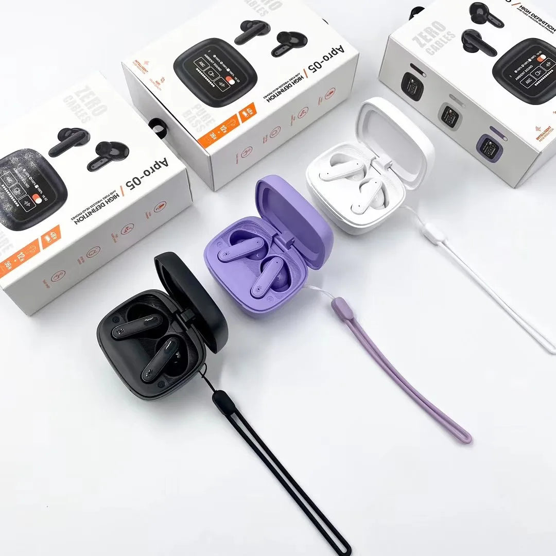 JMT-275914 Wireless In-Ear Headset with Smart Screen and Blue LED Battery Indicator – Noise Reduction for Clear Calls