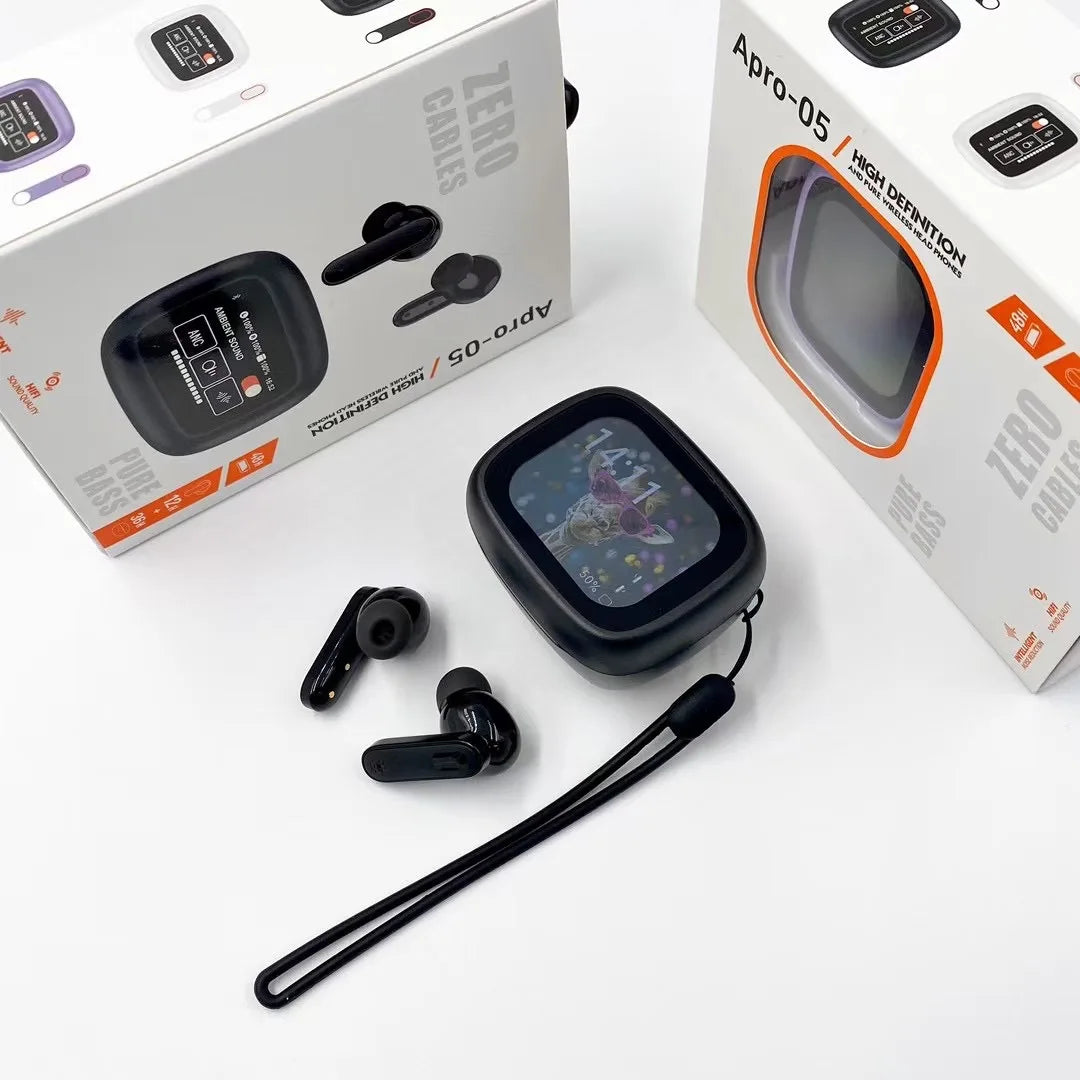 JMT-275914 Wireless In-Ear Headset with Smart Screen and Blue LED Battery Indicator – Noise Reduction for Clear Calls