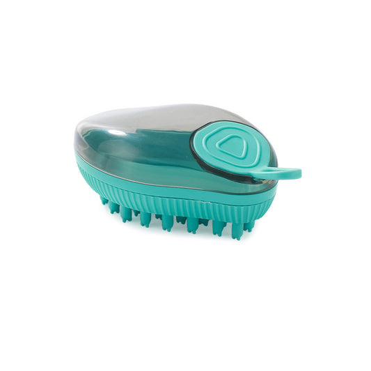 JMT-275978 Silicone Dog Bath Brush with Soap Dispenser - Grooming & Massage Tool for Dogs and Cats