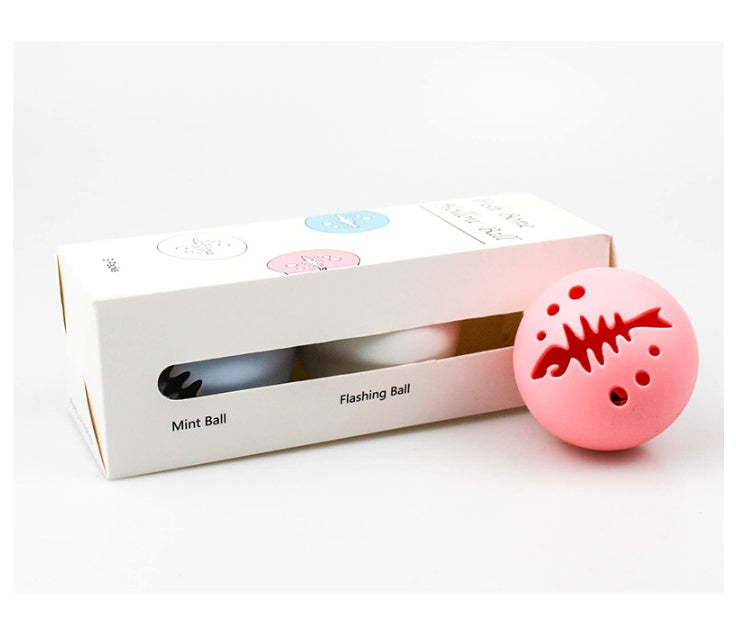 JMT-276042 Interactive Cat Toy Ball Set - Mint, Glitter & Bell Balls (5CM) - Engaging Playtime Fun