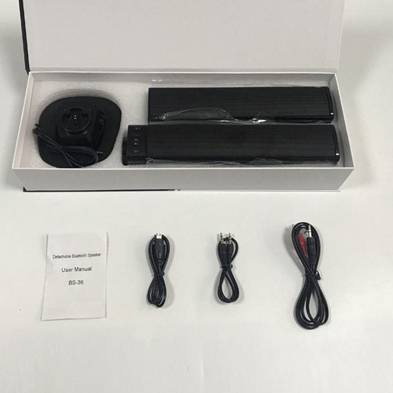 JMT-277066 Foldable Bluetooth Split Speaker with Built-in Lithium Battery, 2000 mAh, 2.5 Hour Playtime, 5W Output, USB Connectivity, and 32GB Expansion Support