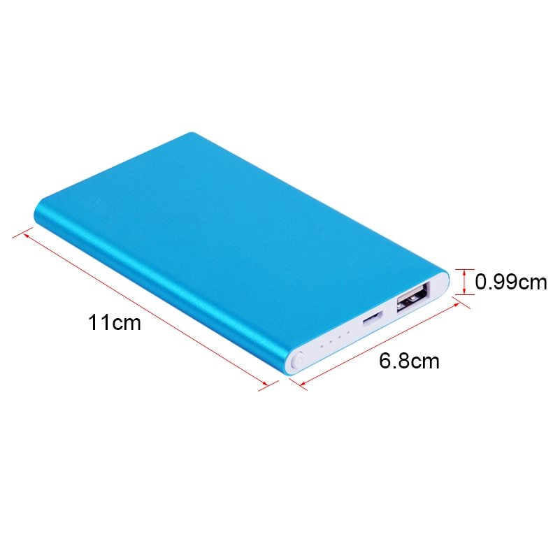 JMT-277066 Ultra-Thin 4500mAh Polymer Lithium Ion Power Bank - Alloy Shell, Available in Multiple Colors