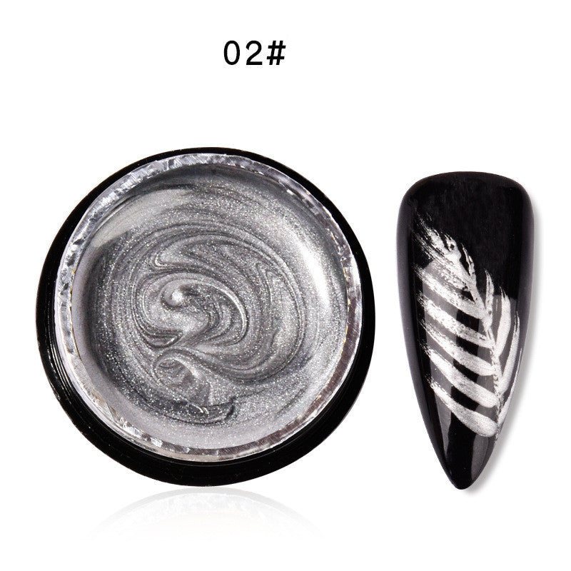 JMT-277194 Metal Glue for Nail Art - Phototherapy Polish in Light Gold, Silver, and Golden Yellow - 5g