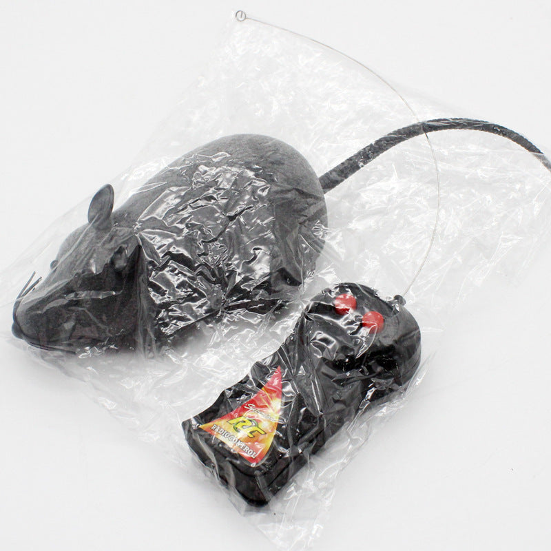 JMT-277194 Remote-Controlled Electric Mouse Toy for Cats - Flocking and ABS Plastic, Available in Black, Brown, and Gray