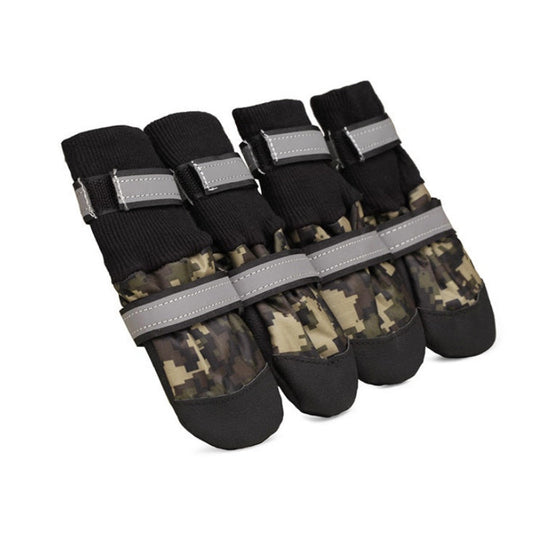 JMT-277514 Durable Waterproof Dog Walking Shoes for Medium and Large Breeds - Red, Blue, Orange, Camouflage, Green