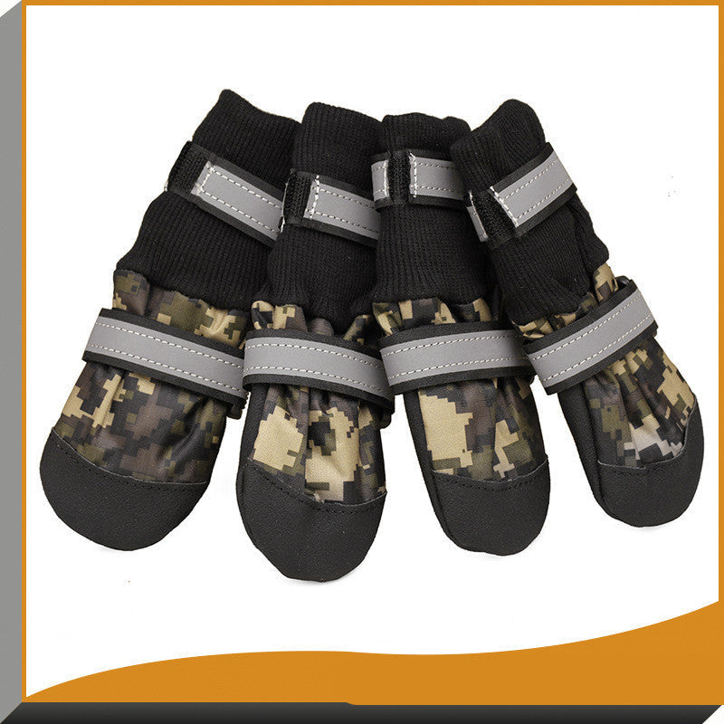 JMT-277514 Durable Waterproof Dog Walking Shoes for Medium and Large Breeds - Red, Blue, Orange, Camouflage, Green