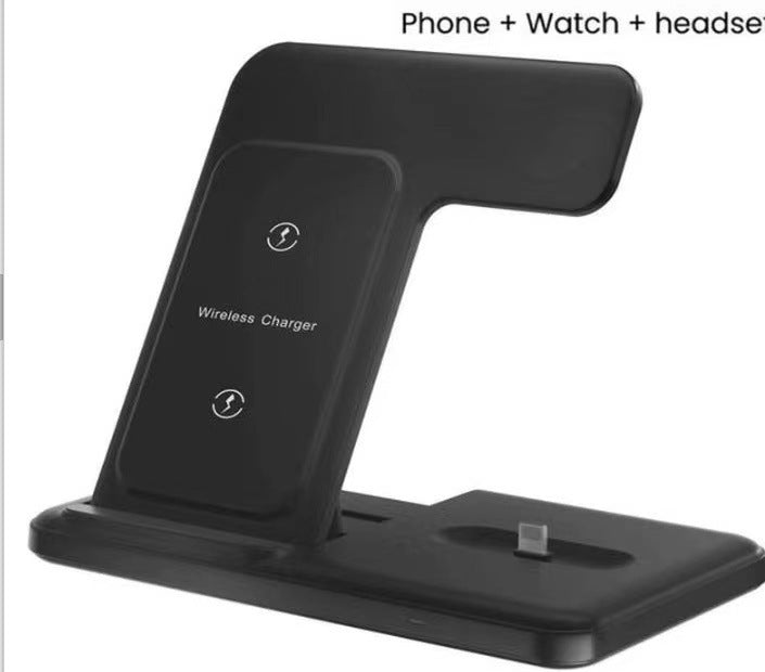 JMT-277578 Three-in-One Wireless Charger with Vertical Bracket and Fast Charging Functionality - Black/White Options Available