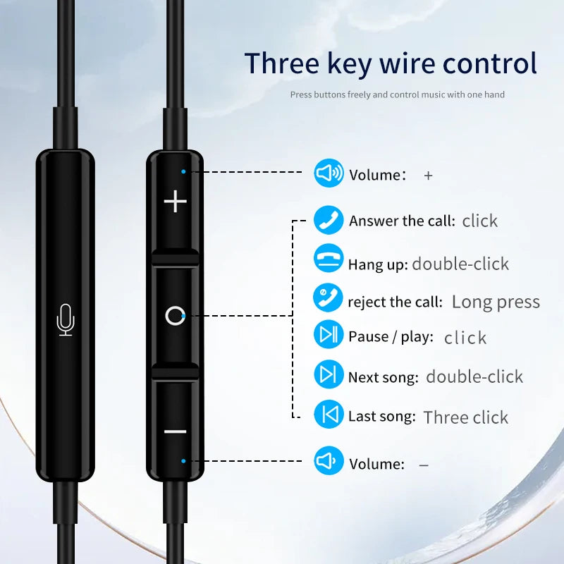 JMT-277706 Wired 3.5mm In-Ear Headphones with Microphone for Smartphones