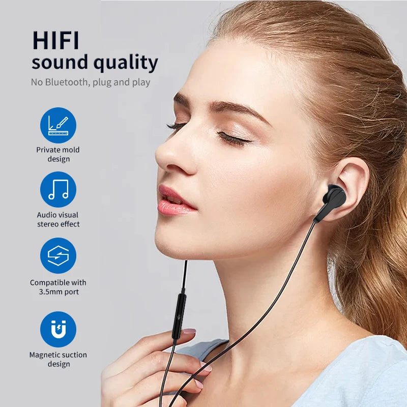 JMT-277706 Wired 3.5mm In-Ear Headphones with Microphone for Smartphones