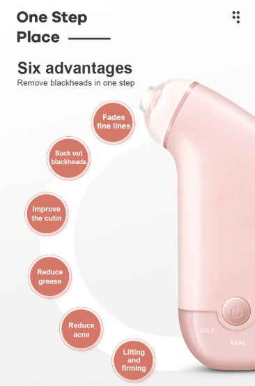 JMT-278026 Pore Cleaning Electric Beauty Device with USB Charging and Multiple Suction Heads