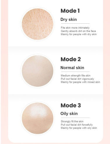 JMT-278026 Pore Cleaning Electric Beauty Device with USB Charging and Multiple Suction Heads