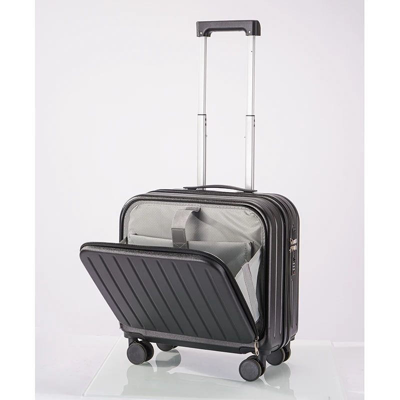 JMT-278090 Compact 18 Inch Travel Suitcase with Laptop Compartment and Wheels