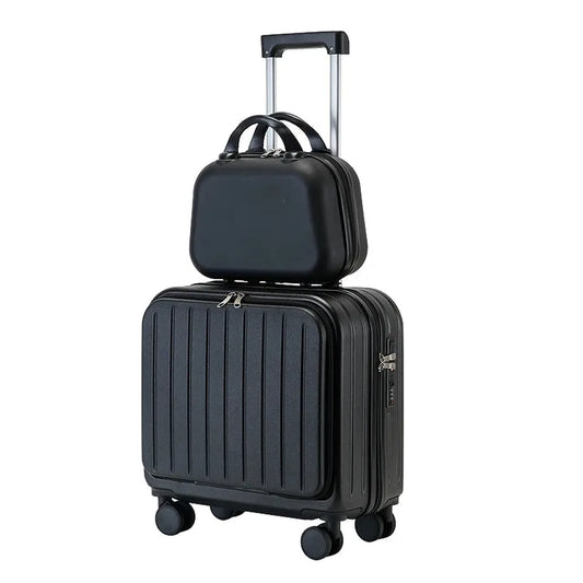 JMT-278090 Compact 18 Inch Travel Suitcase with Laptop Compartment and Wheels