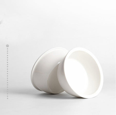 JMT-278218 Natural Solid Wood Cat Bowl with Bone China Dish Rack - Eco-Friendly Design